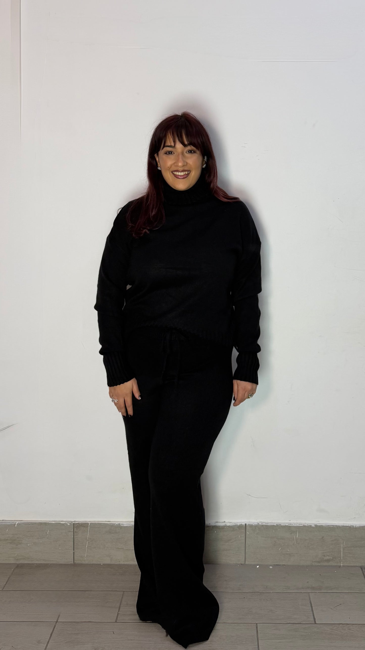 Coordinato Lovely 2.0 Nero in lana AL016