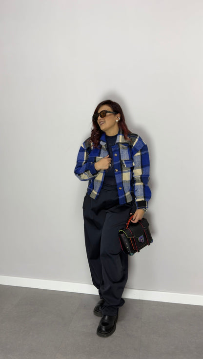 Camicia Suave Flanella Blu CF44