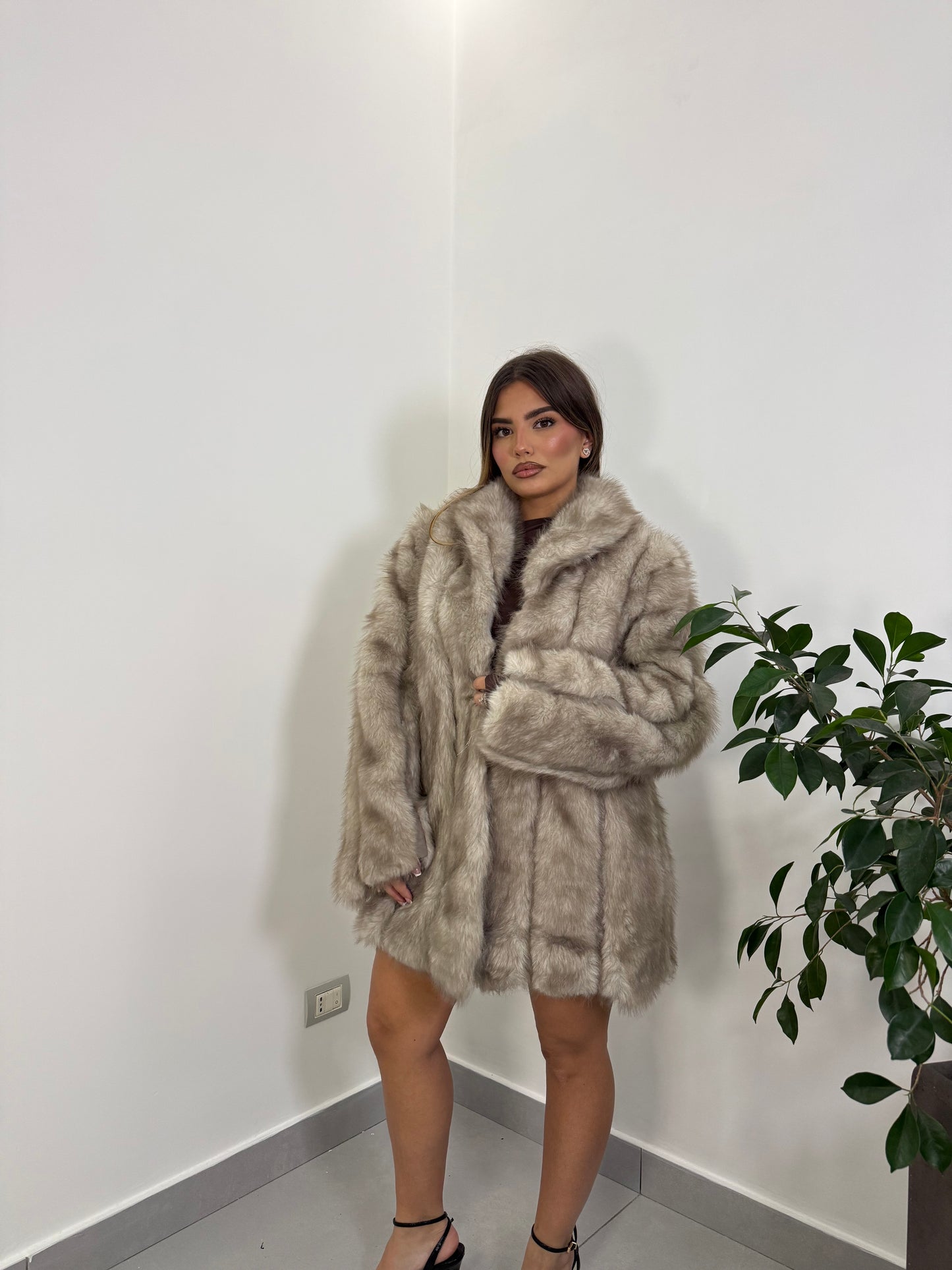 Ecofur Etta Long Marrone top quality 68348