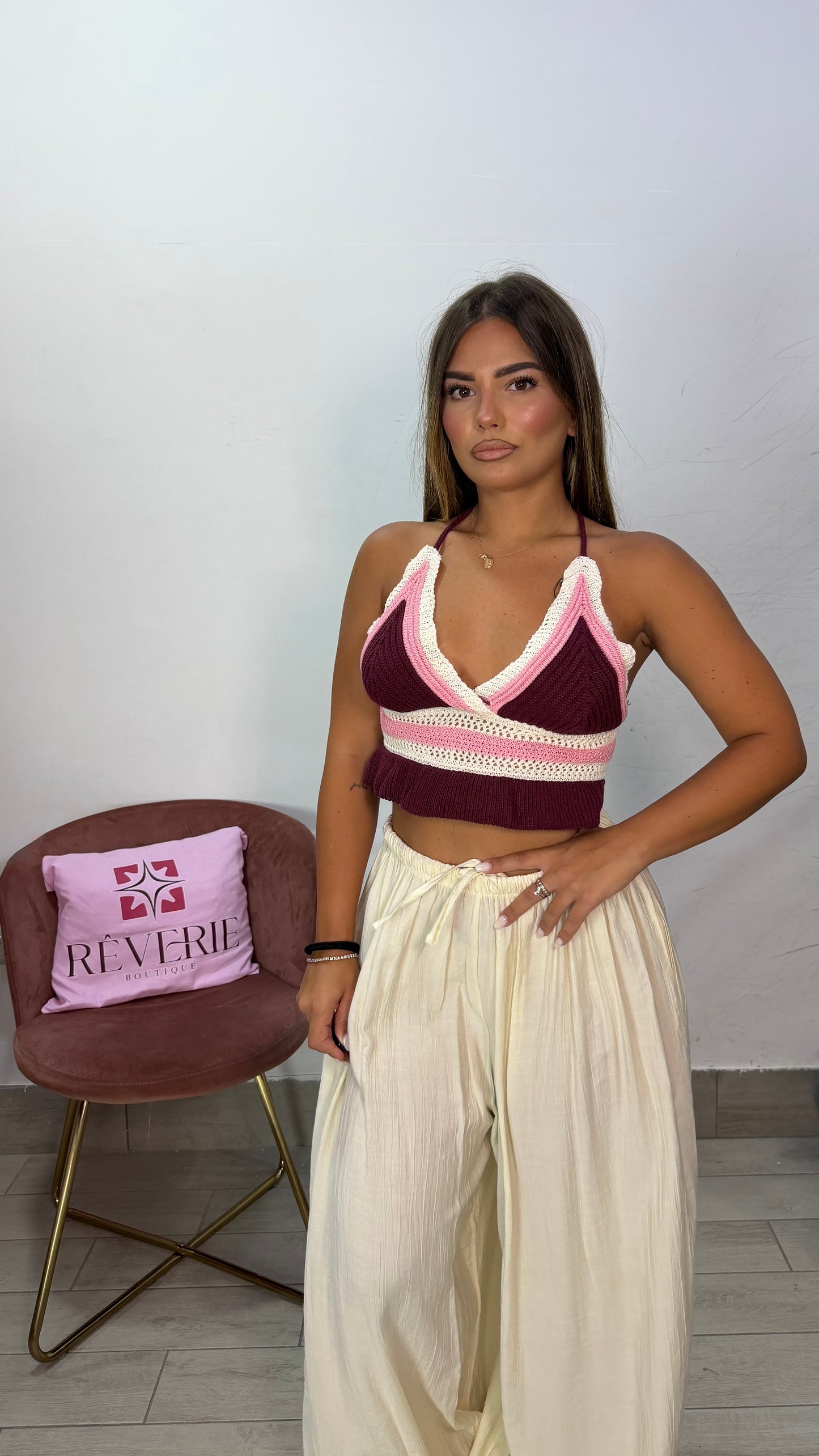 Top Paradise Bordeaux Uncinetto 22339