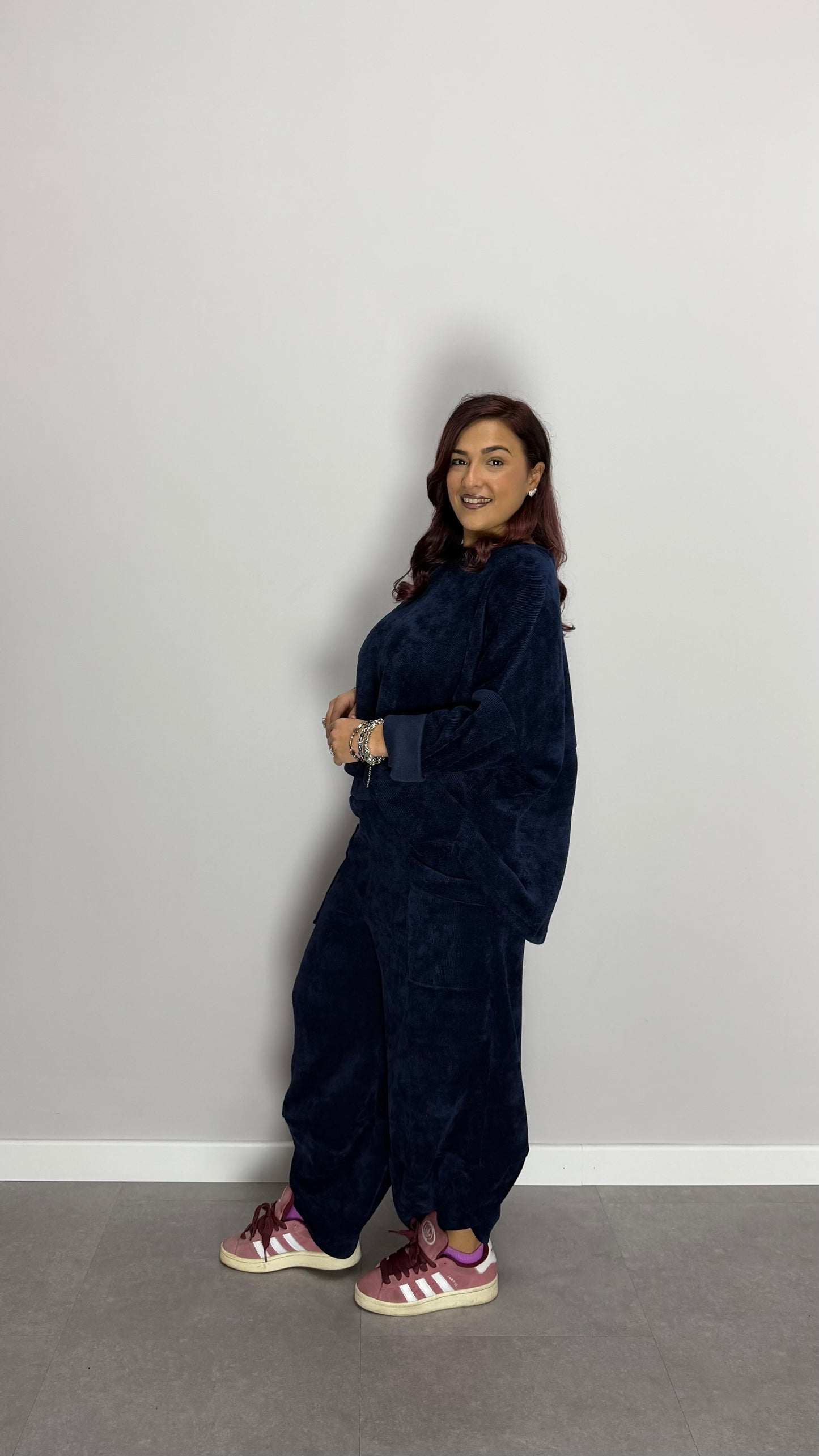 Coordinato Tuta Homey in Velluto Blu 6170