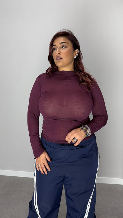 Shirt Velatissime Cashmere bordeaux 28150