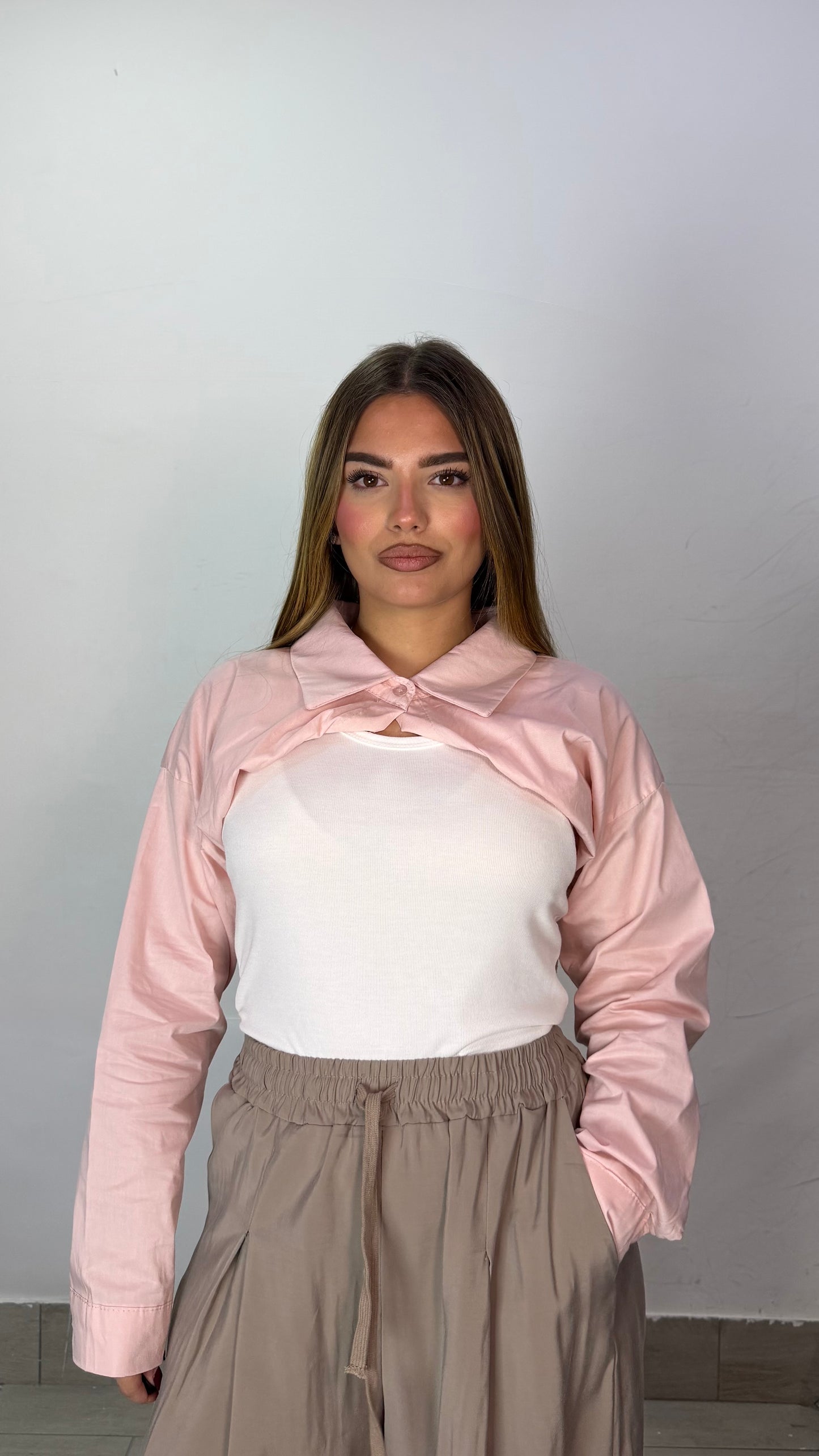 Top Nerea Rosa Canotta con Sovracamicia 60962