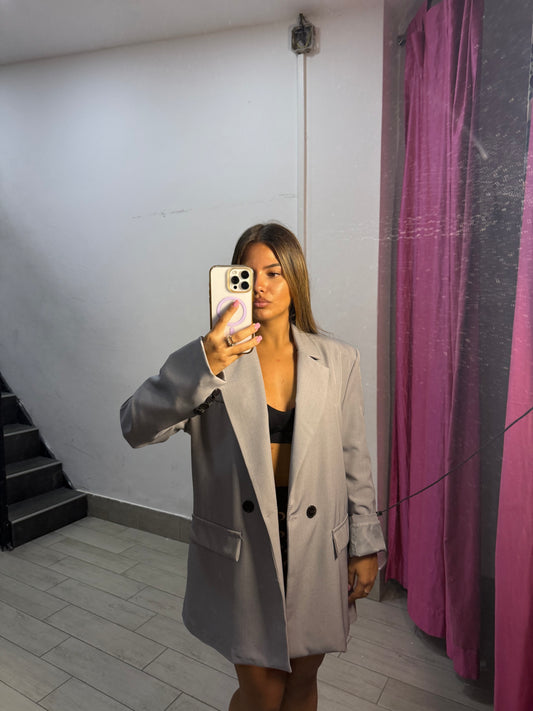 giacca doppio bottone grigia M11093