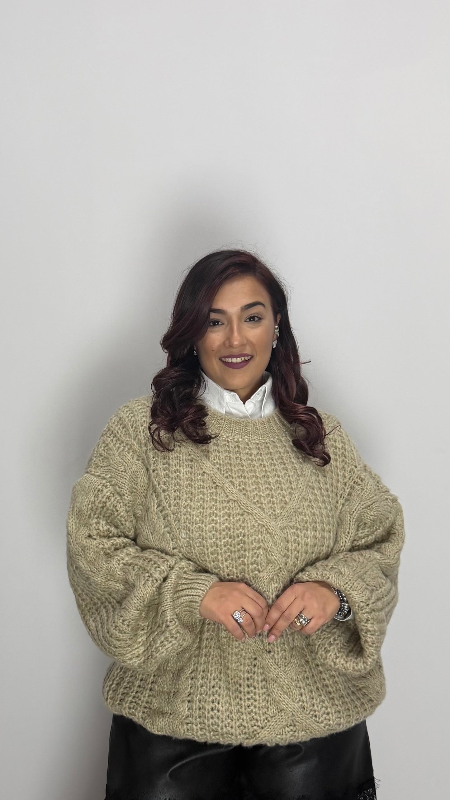 Pull Ginevra Beige Lana 33831