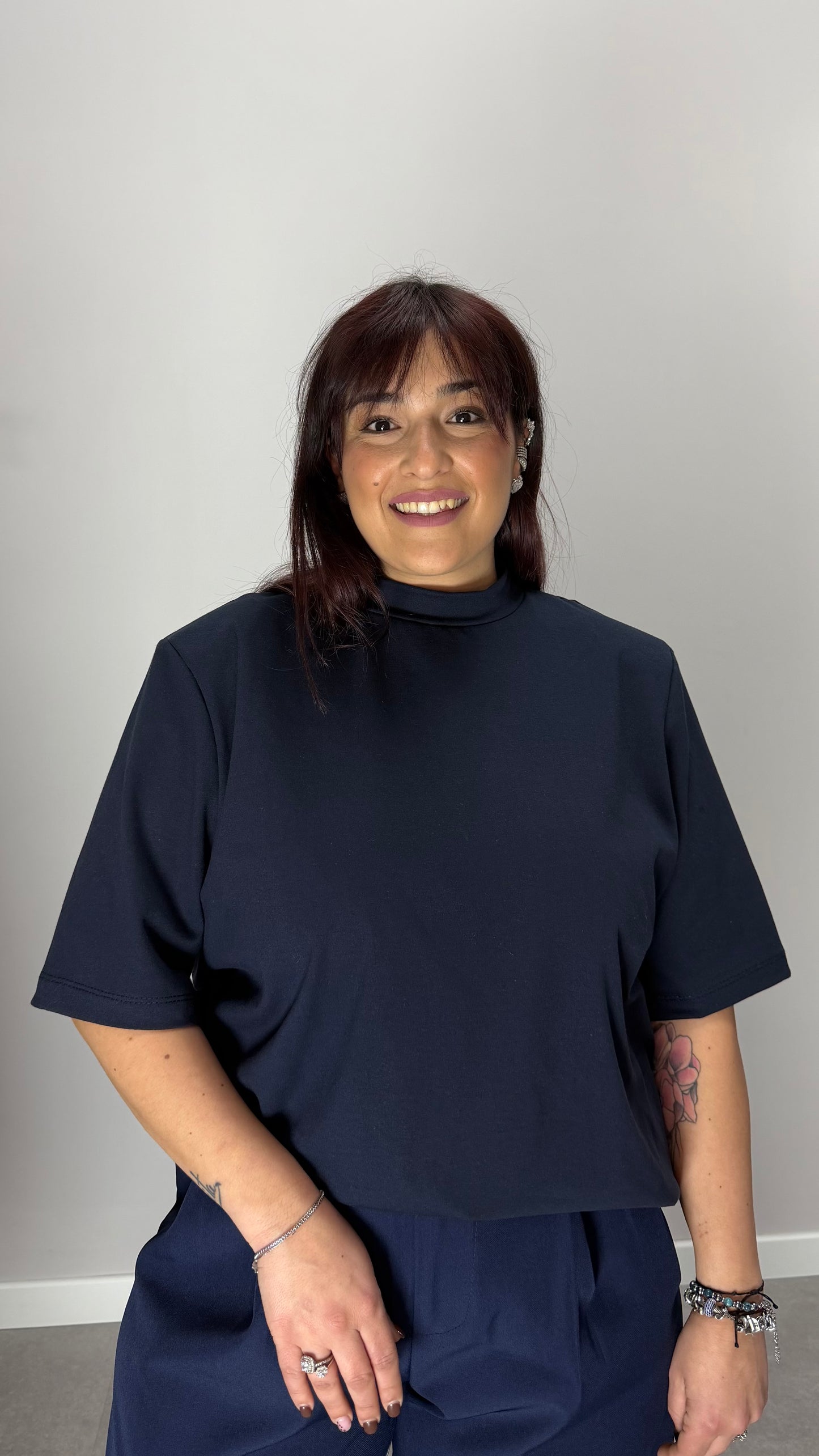 T-Shirt Power Tee mezza manica con spallina Blue 5571