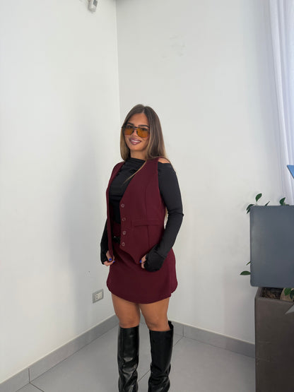 Gilet Issy Bordeaux G44