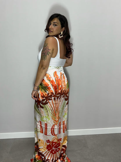 pareo aloha arancione