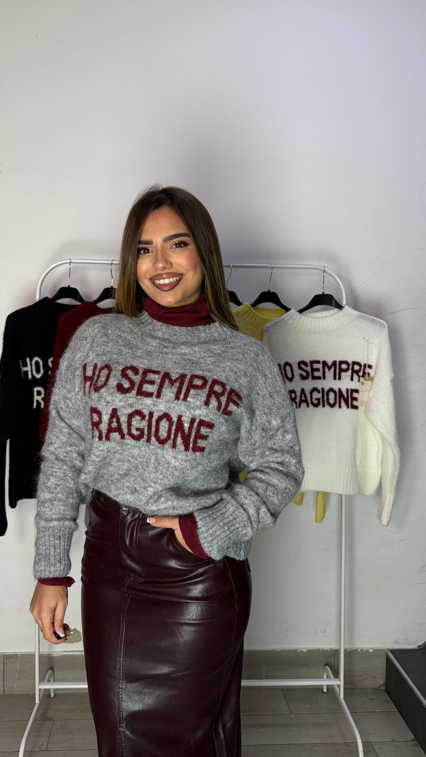 Maglioncino Ho Sempre Ragione Grigio 3071