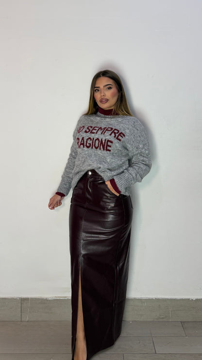 Gonna Bed Romance In Pelle Bordeaux 9150