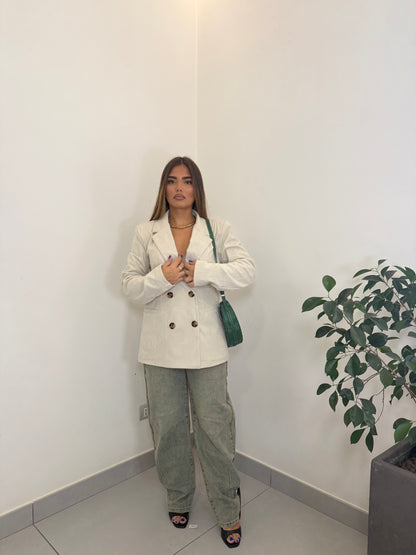 Giacca Cordelia in velluto Panna 251017