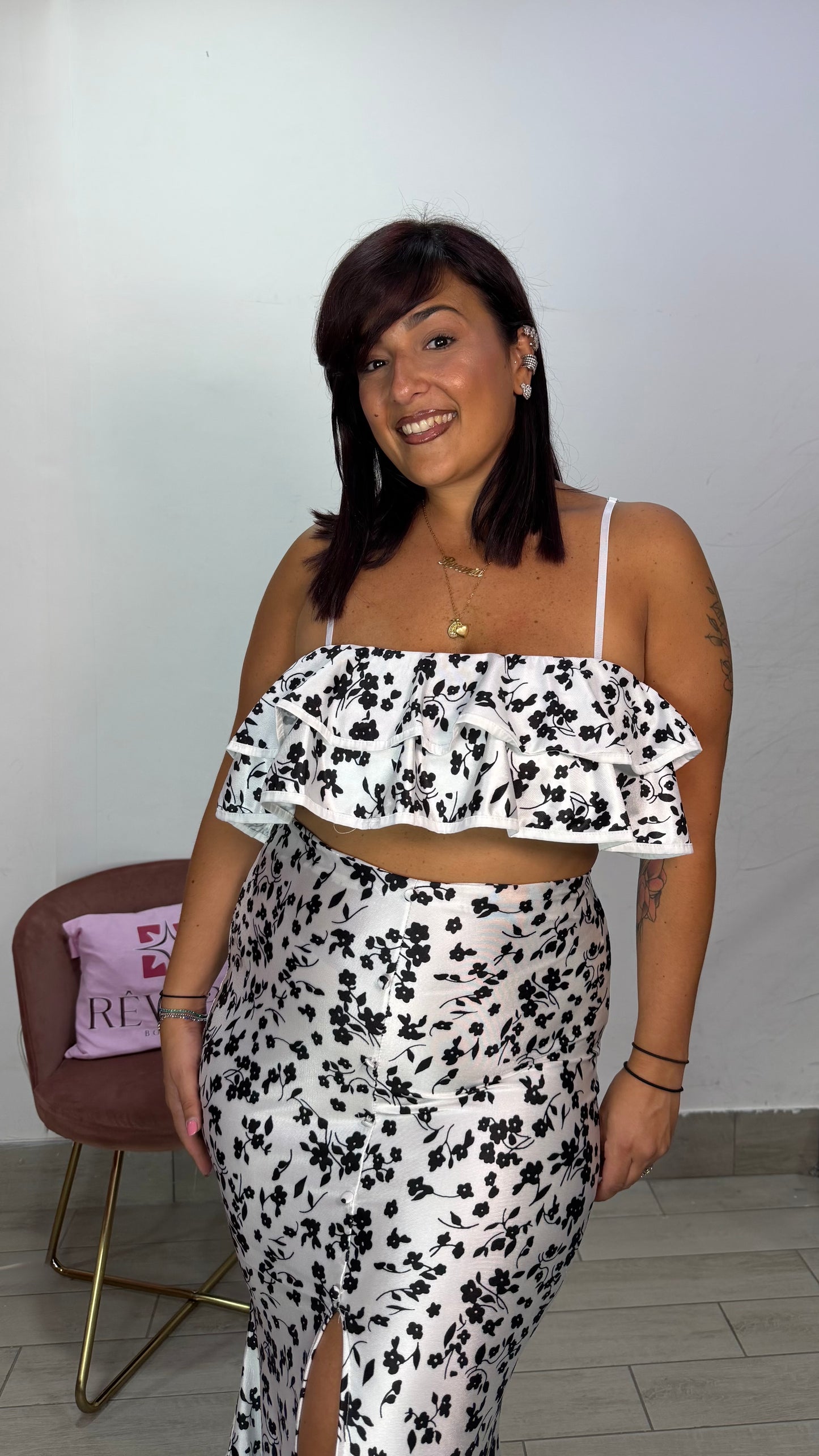 Coordianto Reina Bianco in lycra 26755