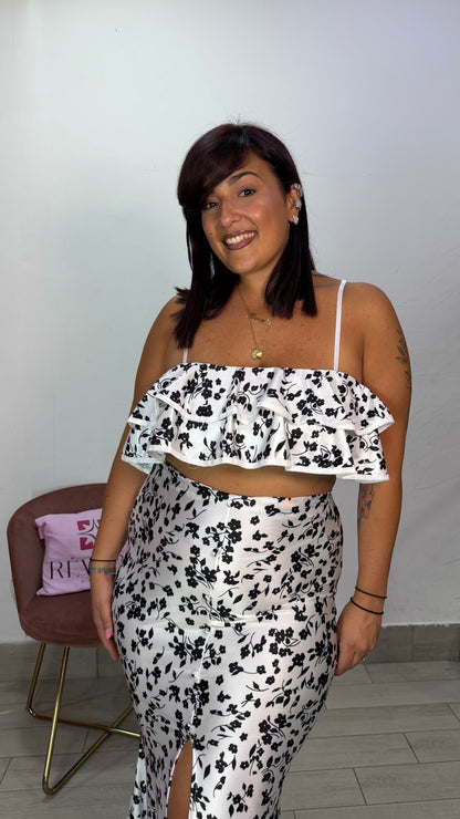 Coordianto Reina Bianco in lycra 26755