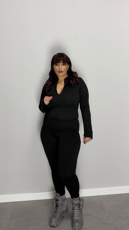 Leggings Eros Felpato Nero EF4