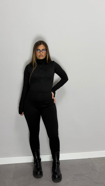 Leggings Eros Felpato Nero EF4