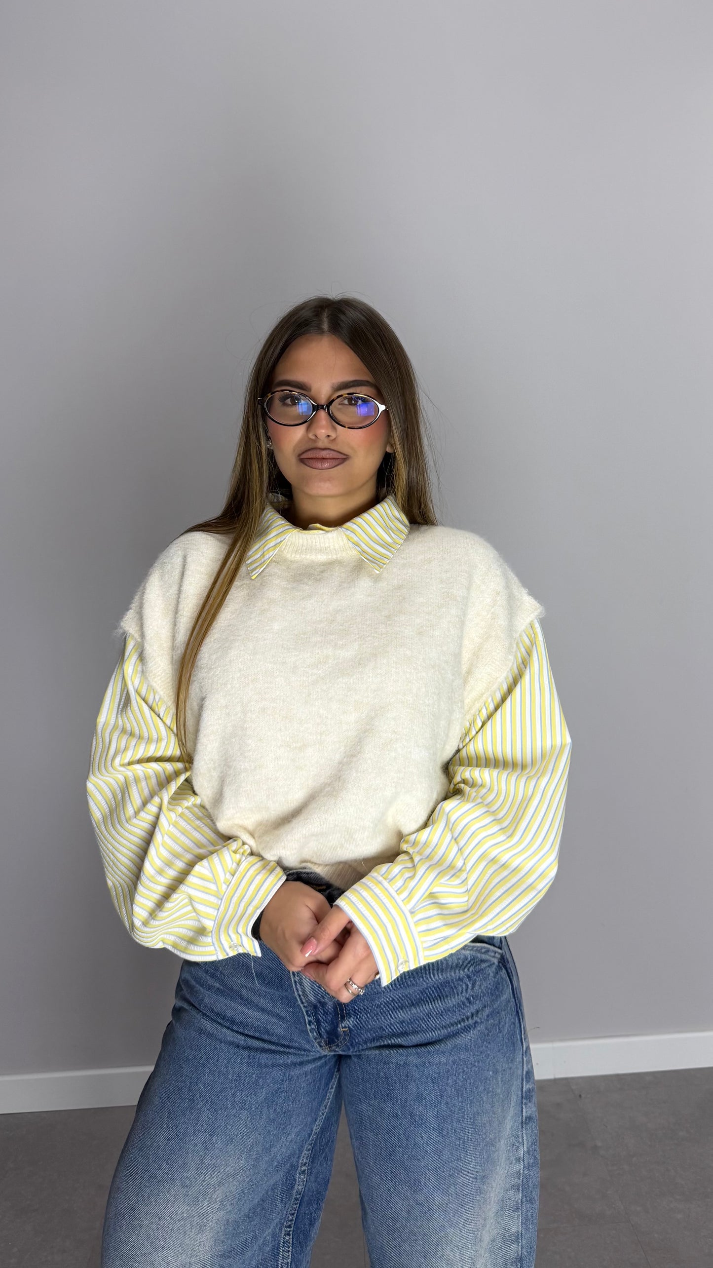 Maglioncino Solea con camicia W48434