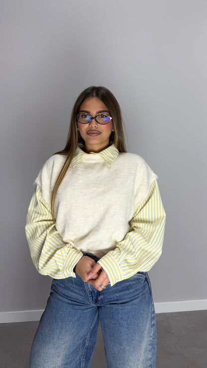 Maglioncino Solea con camicia W48434