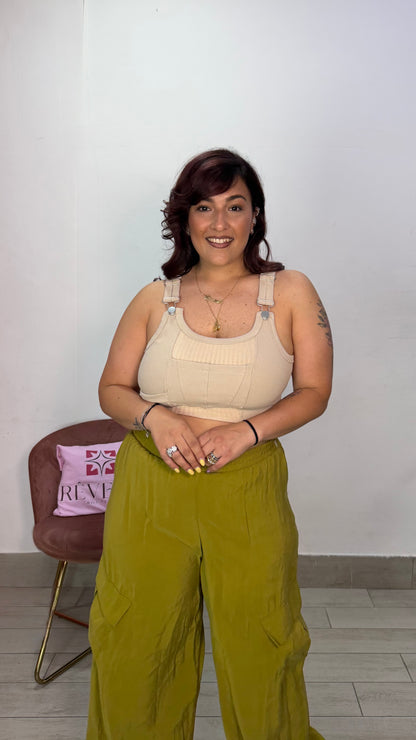Top Salopette Crop Beige 0010