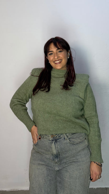 Maglioncino Tessa Verde con spallina 3101