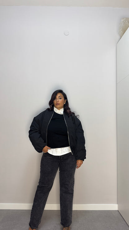 Giubotto Bomber Nero Assoluto Lumina L9402