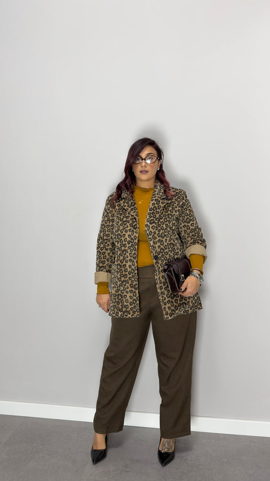 Pantalone Serena Marrone M12545