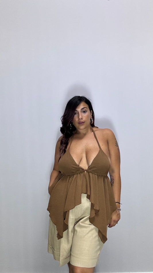 Pantaloncino Lino beige