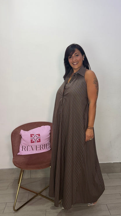 Dress Sofy a Camicia Marrone 4601C19