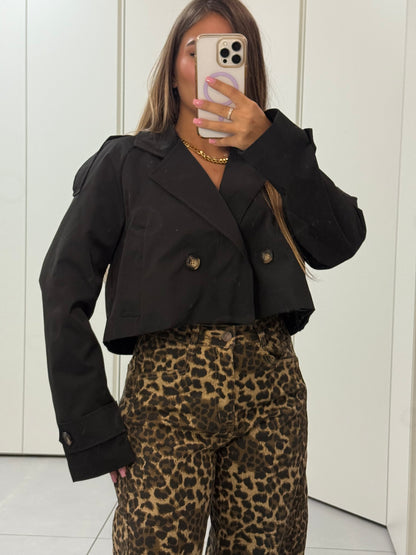 Trench crop nero AGB5904