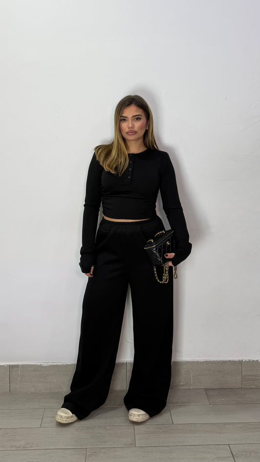 Coordinato Sis in tuta Nero con guantino FF44