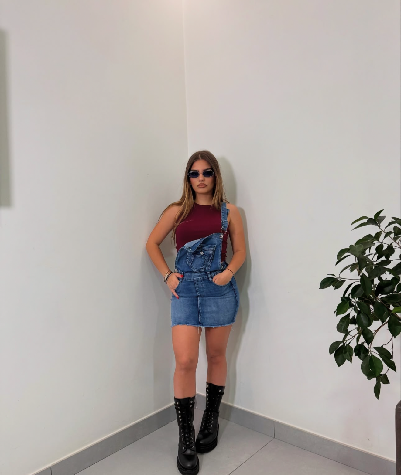 VESTITINO SALOPETTE JEANS CY 12