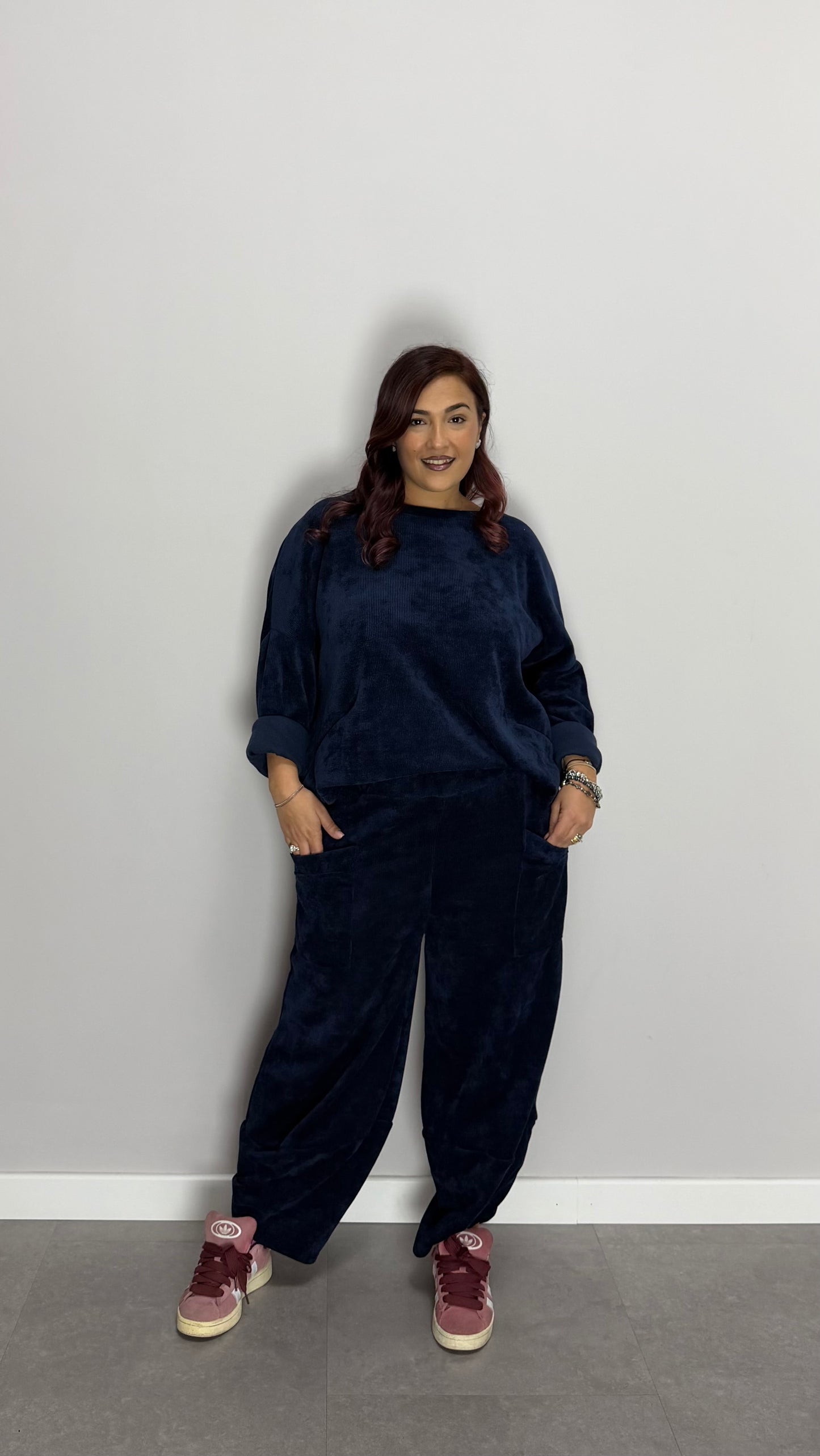 Coordinato Tuta Homey in Velluto Blu 6170