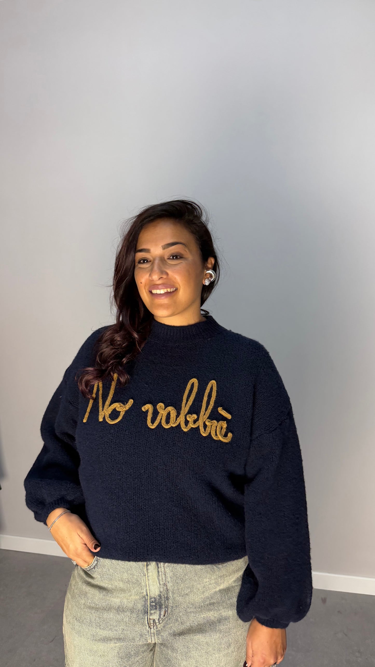 Maglioncino No vabbè blu 2702