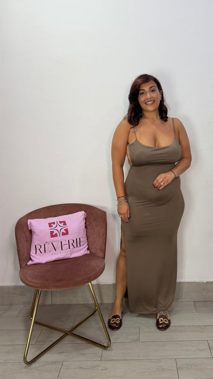 Dress Lisa Fango in Lycra con drappeggio 16724