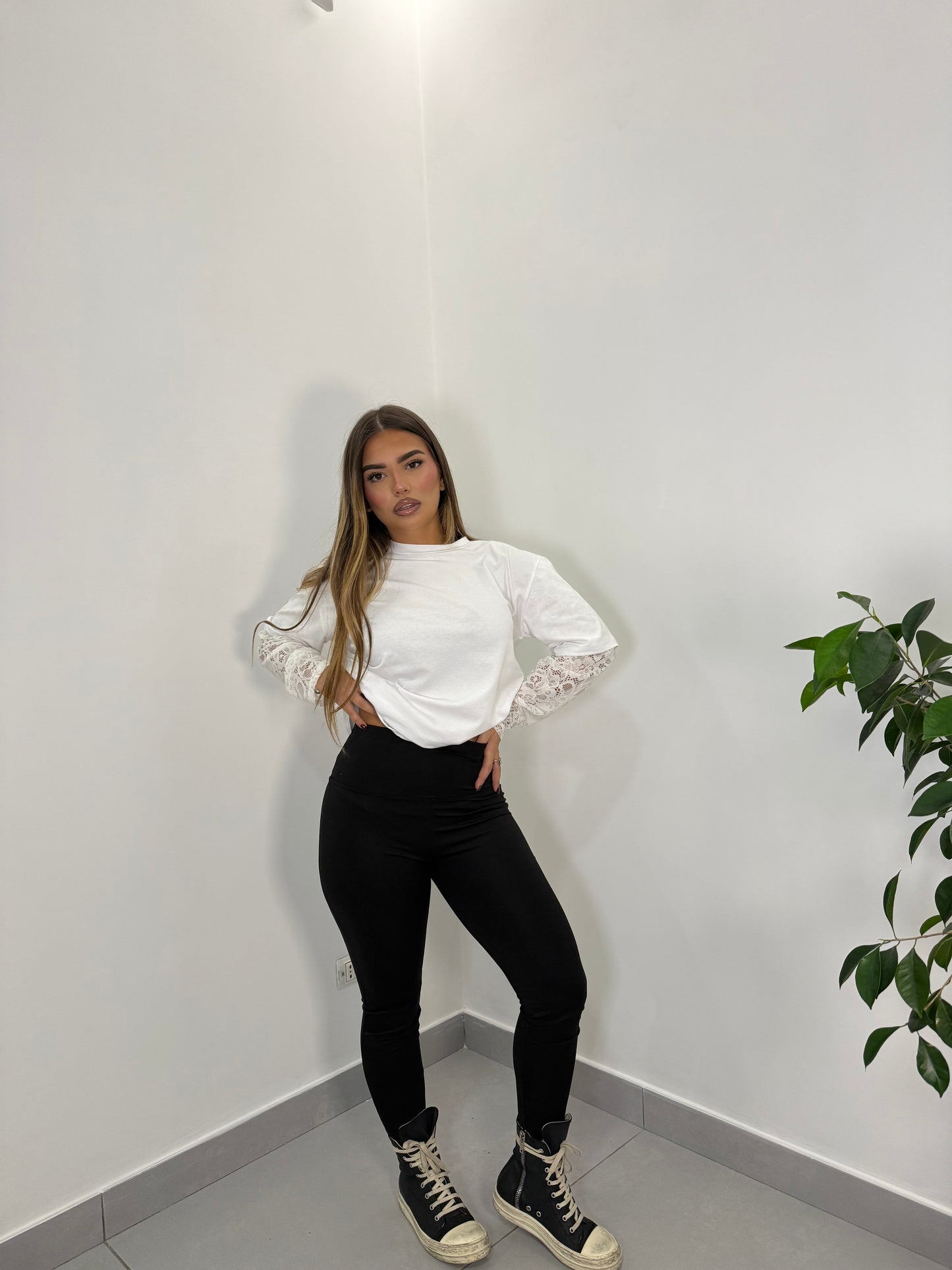 Leggings Amy Nero in licra LN44