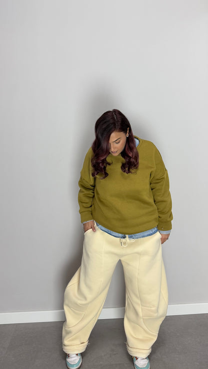 Pantalone in Tuta Felpato BellaBalloon panna MAR66685