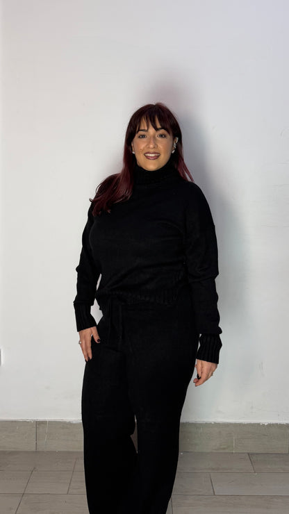 Coordinato Lovely 2.0 Nero in lana AL016