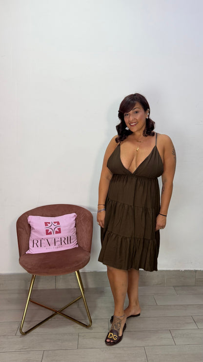Dress Onda Mini Marrone 31102