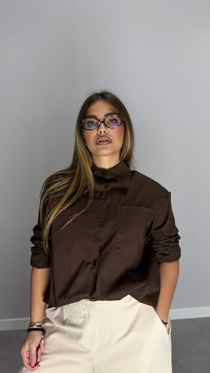 Camicia Soul con Taschino Marrone 22588