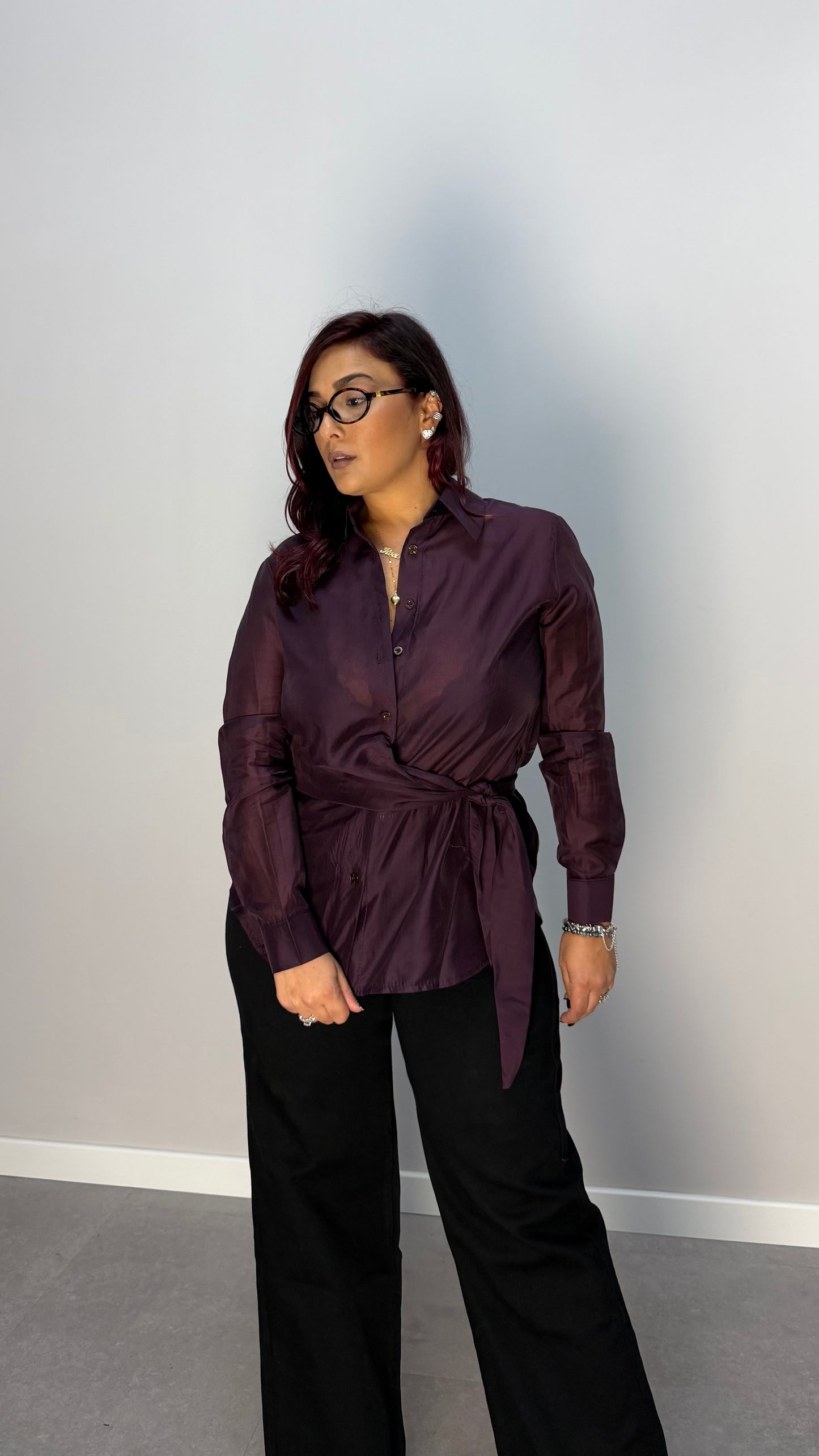 Camicia Lea con fusciacca Prugna Mar66635