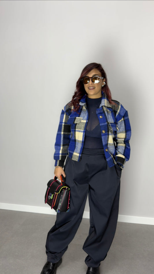 Camicia Suave Flanella Blu CF44