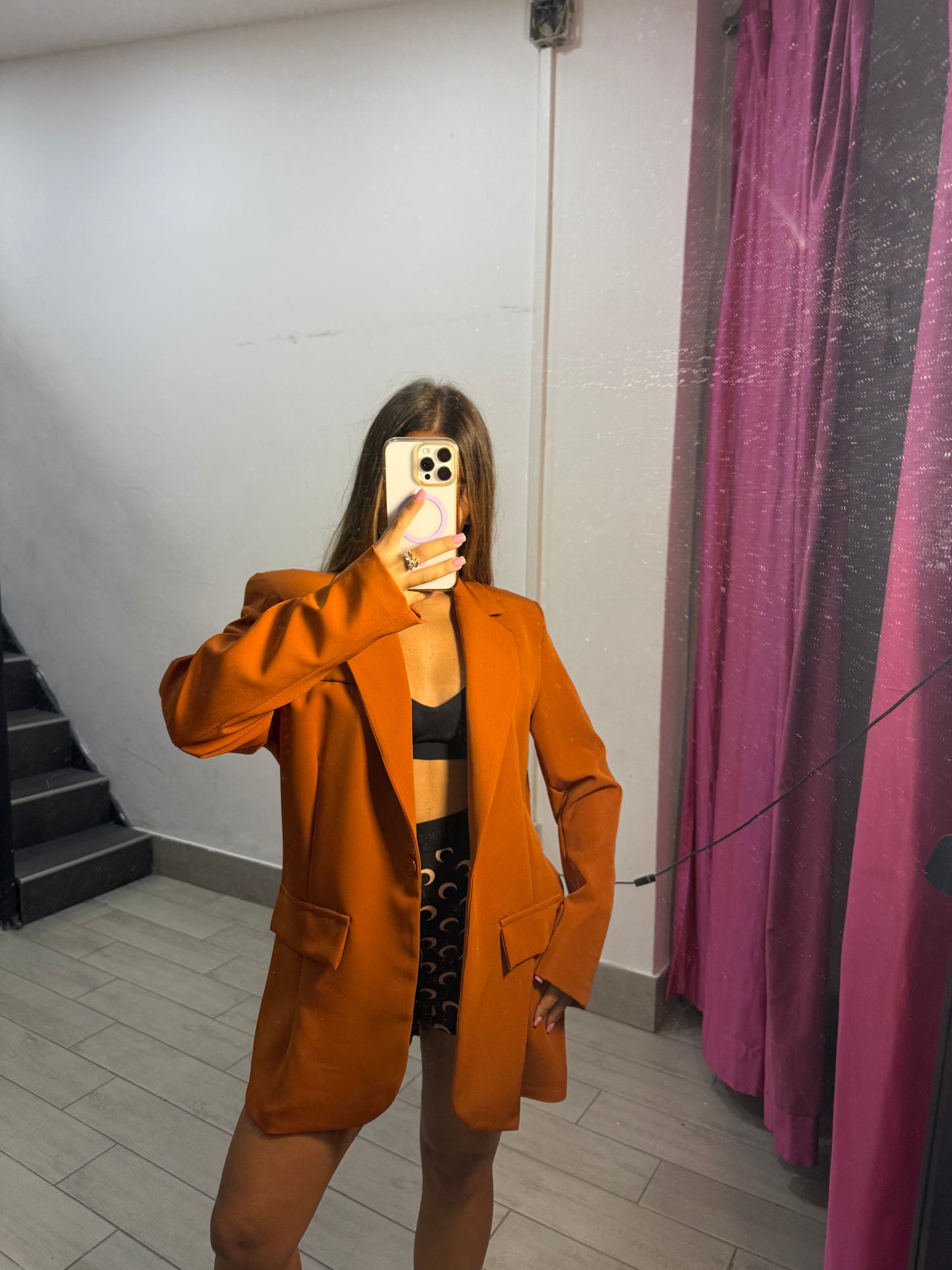 giacca monopetto coccio m11035