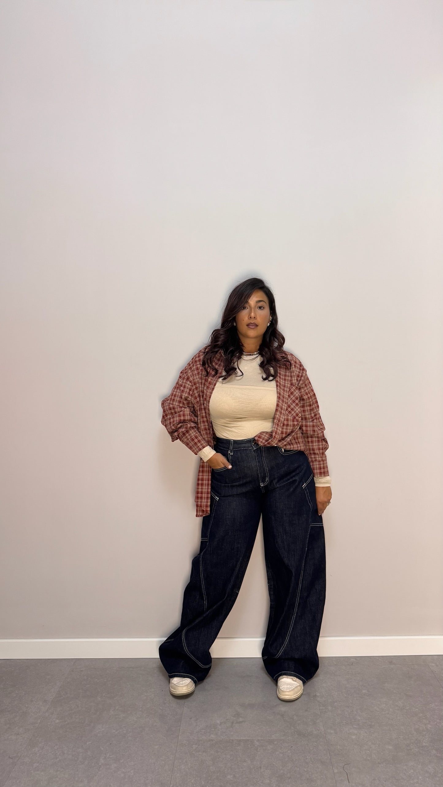 Camicia Monique a quadri rosso 17173