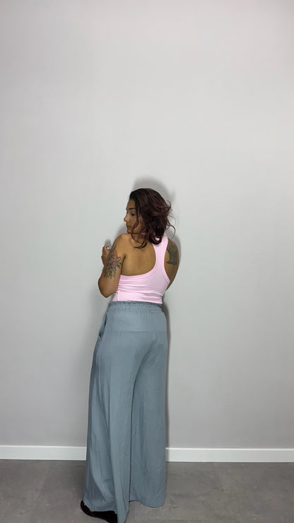 CANOTTA SCOLLO AMERICANA rosa