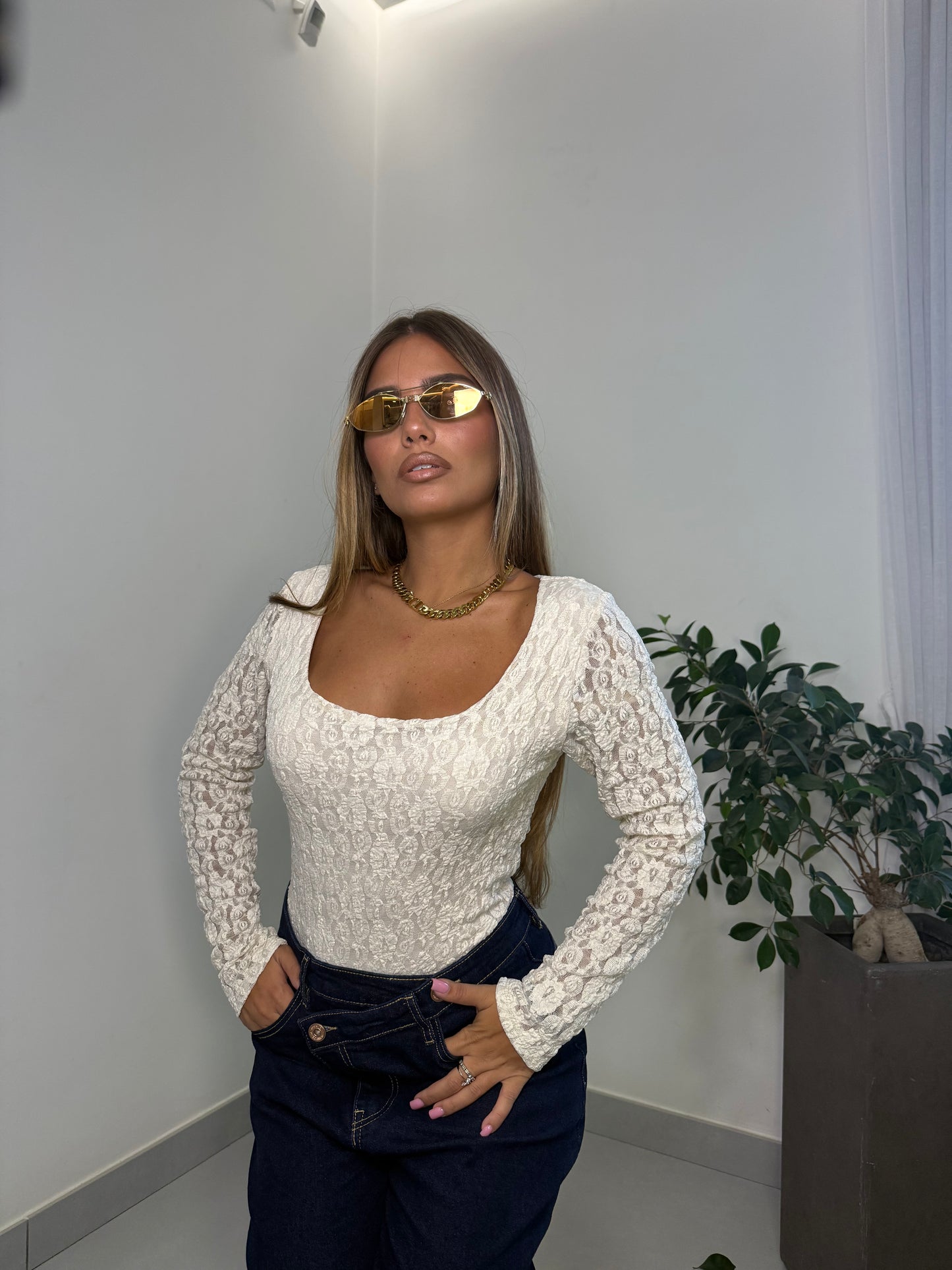 Body Macrame beige 21034