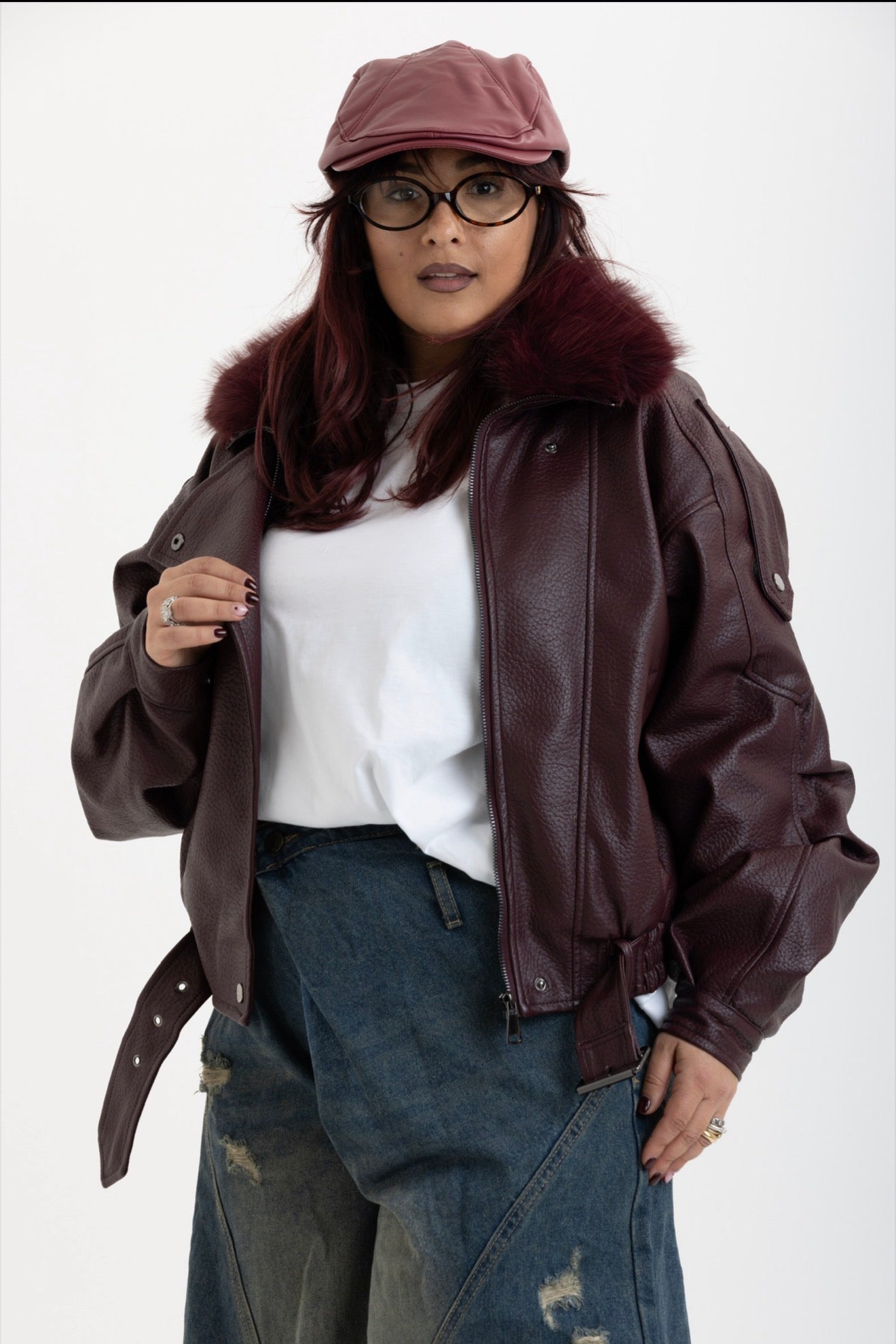 Coppola in pelle Bordeaux