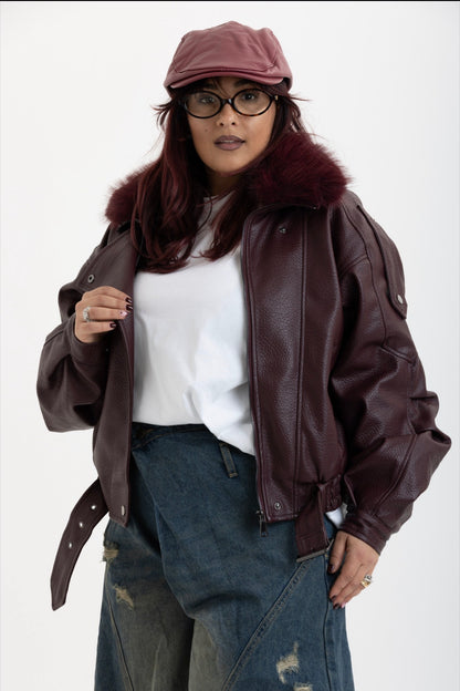 Coppola in pelle Bordeaux