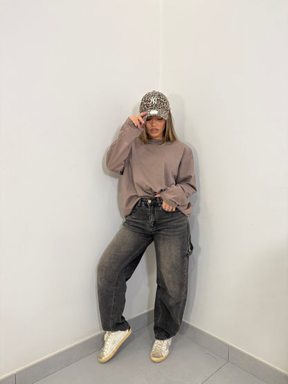 T-shirt Soho oversize con spalline 2639