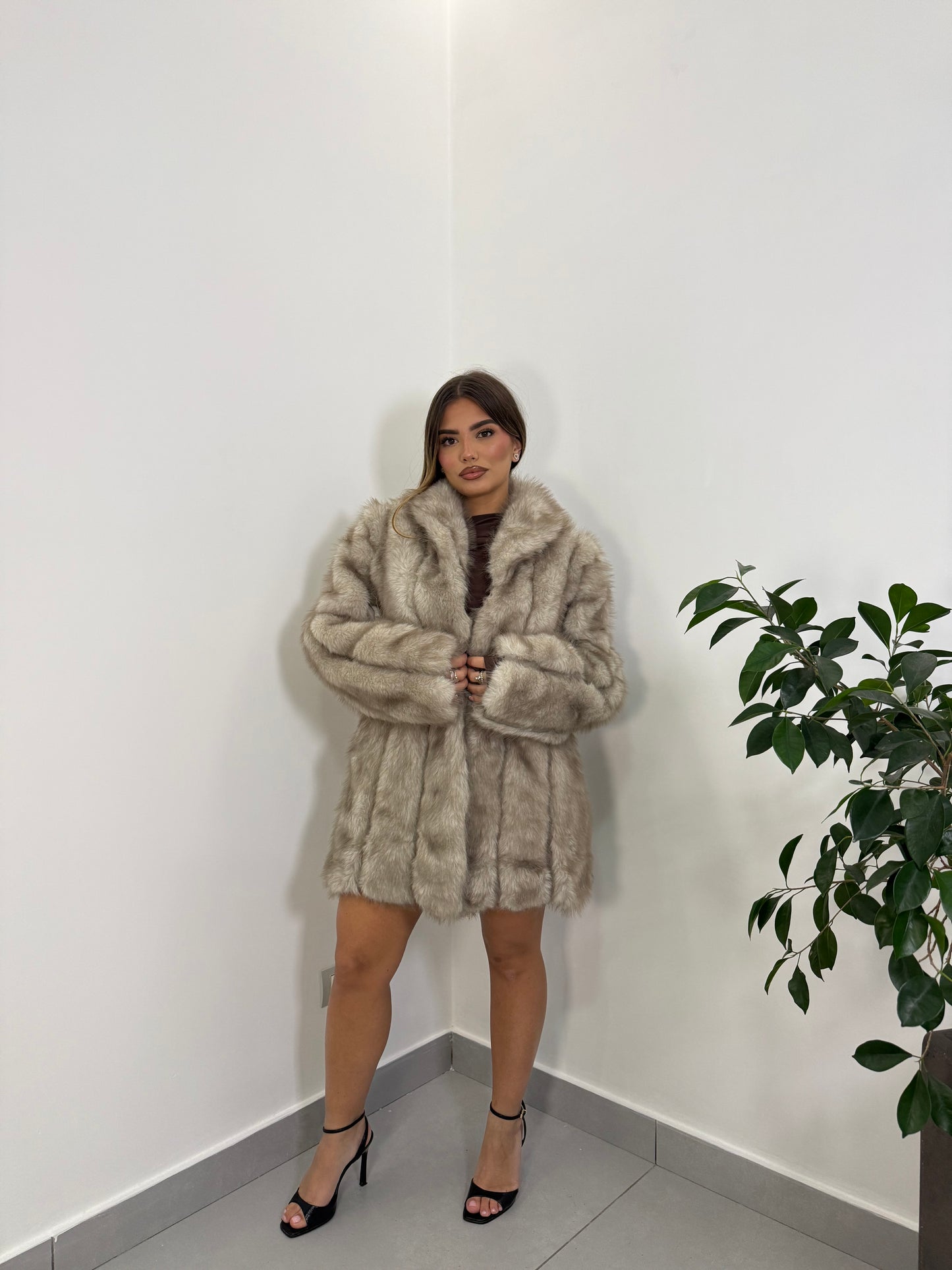 Ecofur Etta Long Marrone top quality 68348