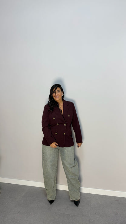 Giacca Cordelia in velluto Bordeaux 251017