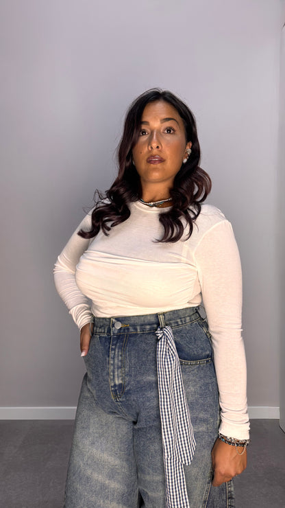 Maglia fasciata bianca 5312